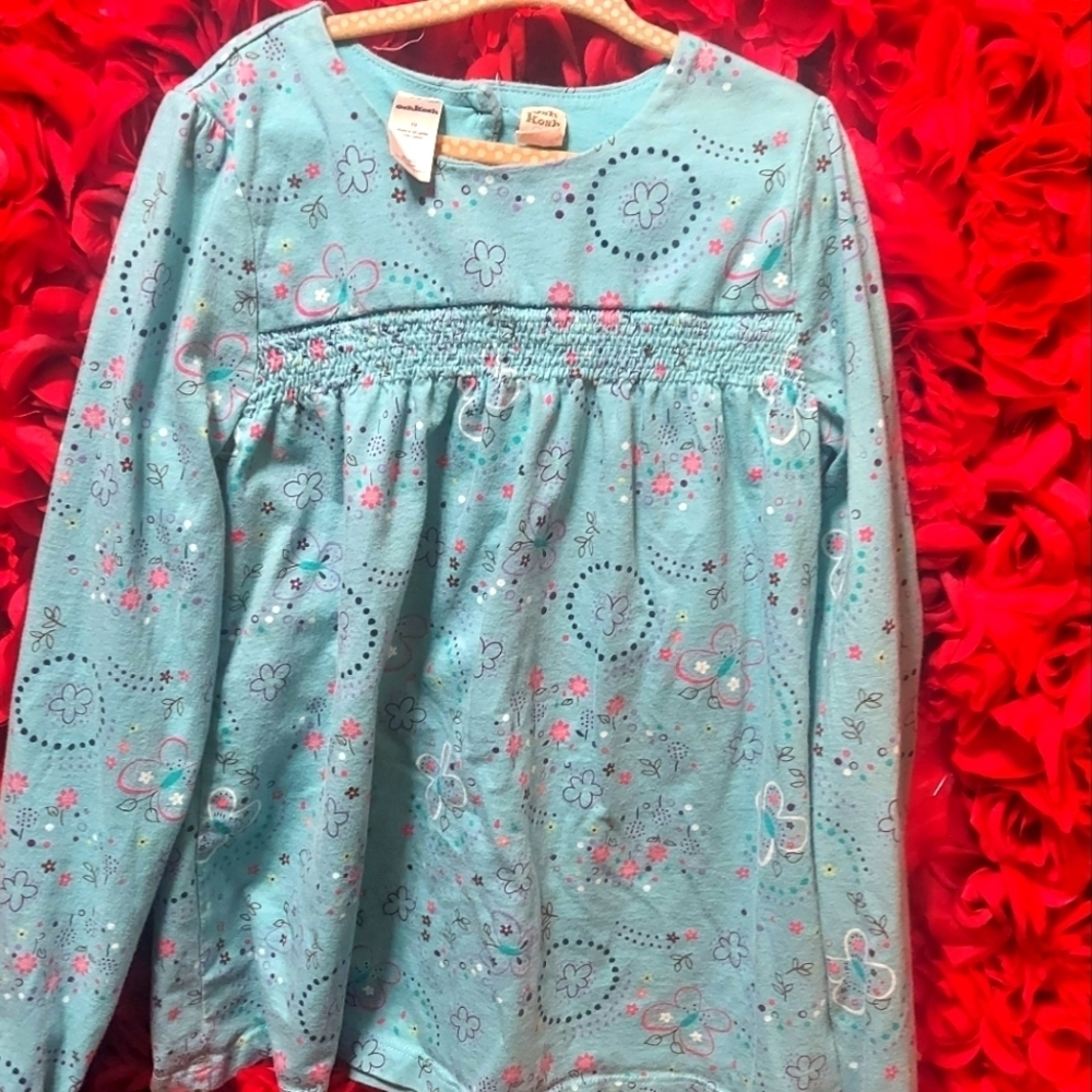 Osh Kosh Girls Size 10 Long Sleeve Shirt with Design